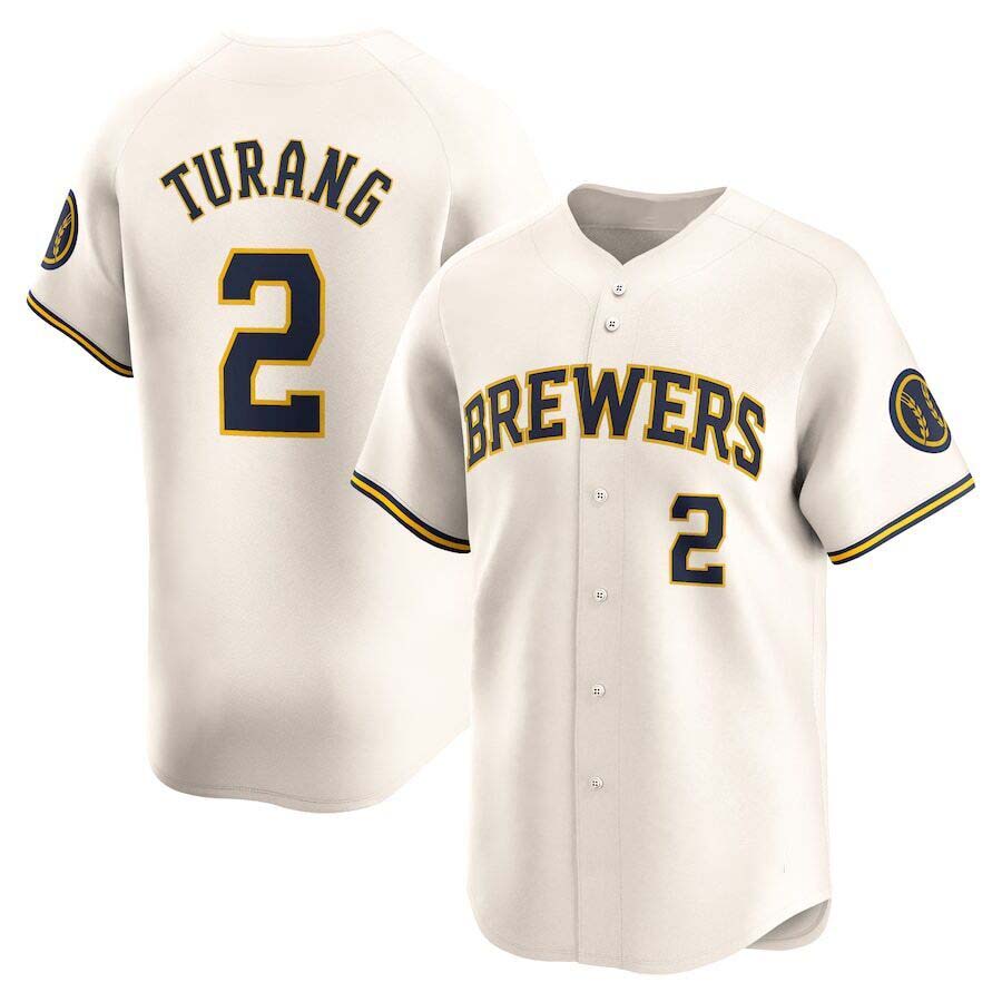 Custom #2 Cream MIL Baseball Shirt Top