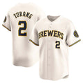Custom #2 Cream MIL Baseball Shirt Top