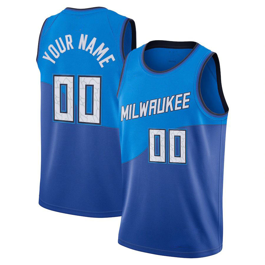 Custom #21 Blue 2020 MIL Basketball Shirt Top