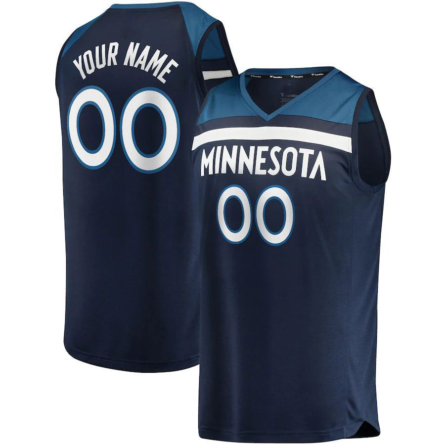 Custom Navy MIN Basketball Shirt Top
