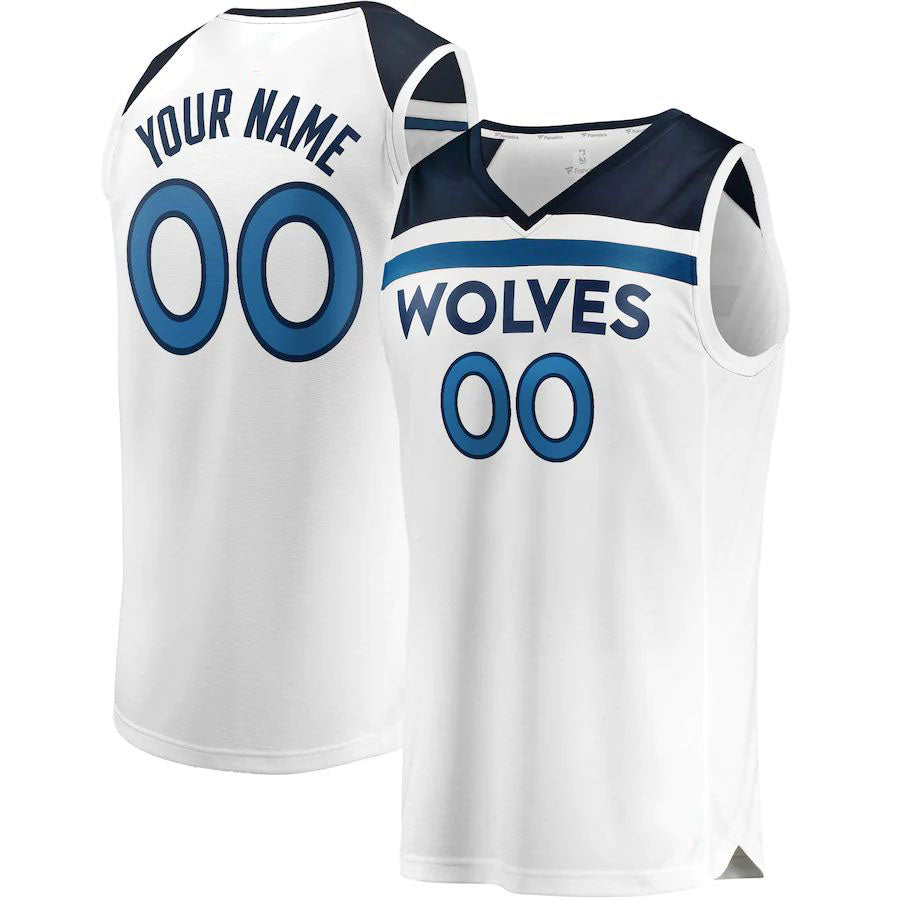 Custom White MIN Basketball Shirt Top