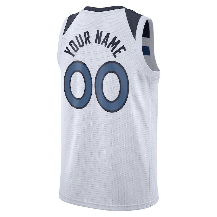 Custom #21 White 2020 MIN Basketball Shirt Top