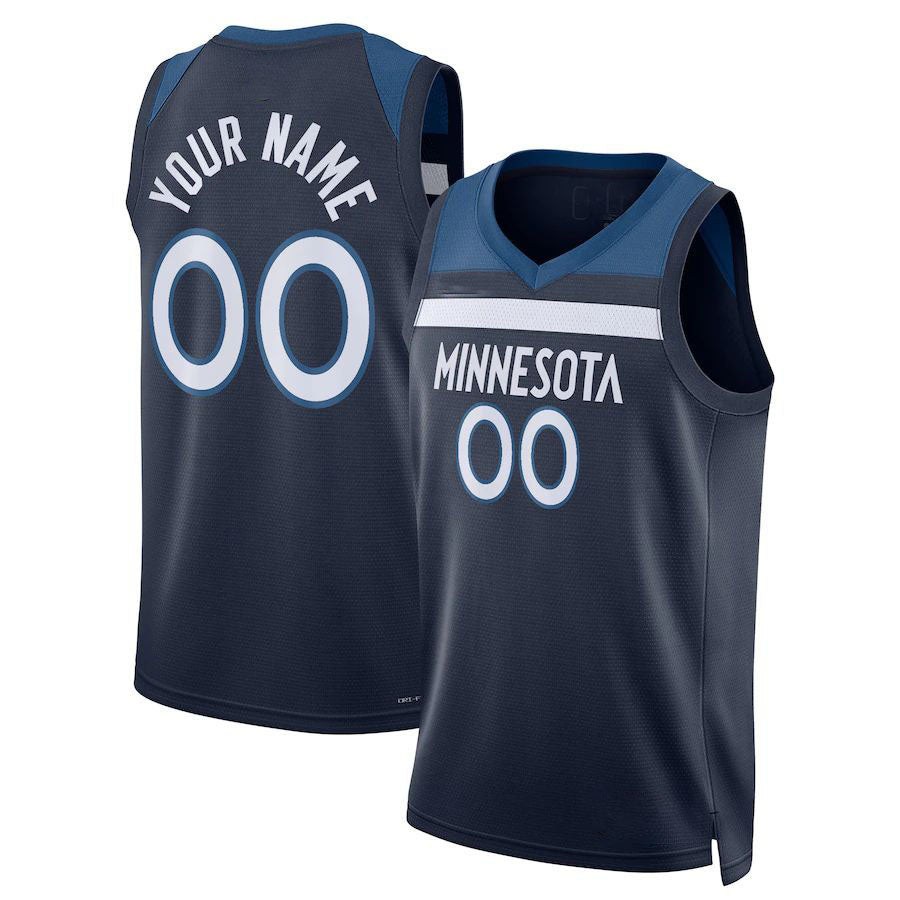 Custom #22 Navy 2021 MIN Basketball Shirt Top