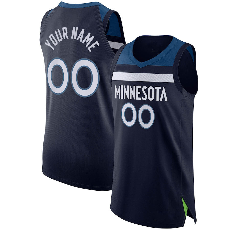 Custom Navy MIN Basketball Shirt Top