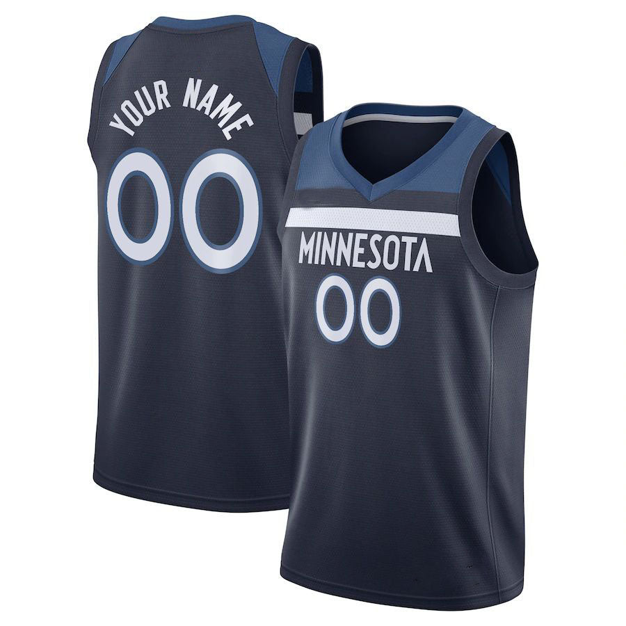Custom Navy MIN Basketball Shirt Top