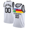 Custom #23 White 2022 MIN Basketball Shirt Top