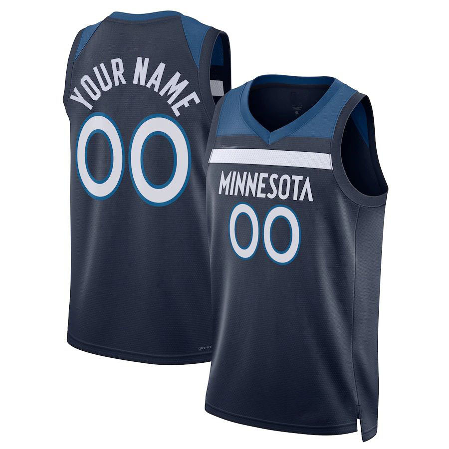 Custom #23 Navy 2022 MIN Basketball Shirt Top