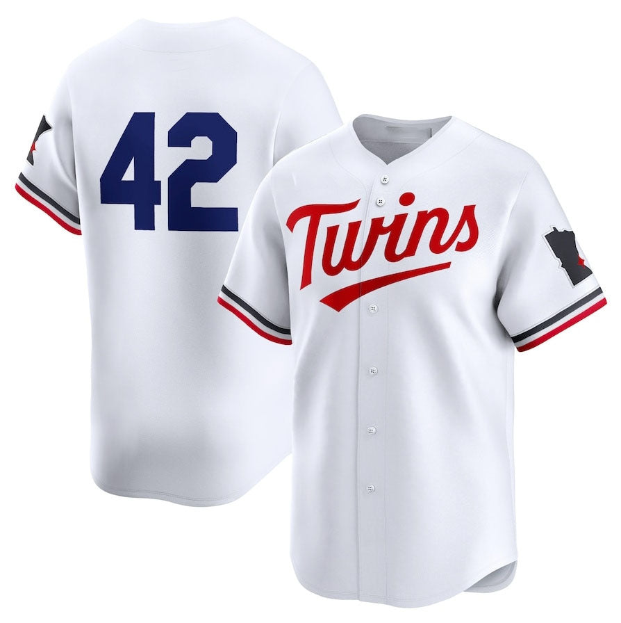 Custom #42 White 2024 Jackie Robinson Day MIN Baseball Shirt Top