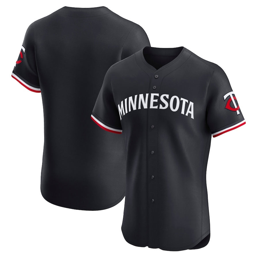 Custom Navy MIN Baseball Shirt Top