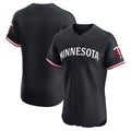 Custom Navy MIN Baseball Shirt Top