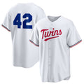 Custom White 2025 Jackie Robinson Day MIN Baseball Shirt Top
