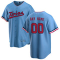 Custom Light Blue MIN Baseball Shirt Top