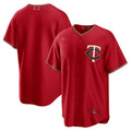 Custom Red MIN Baseball Shirt Top