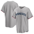 Custom Gray MIN Baseball Shirt Top