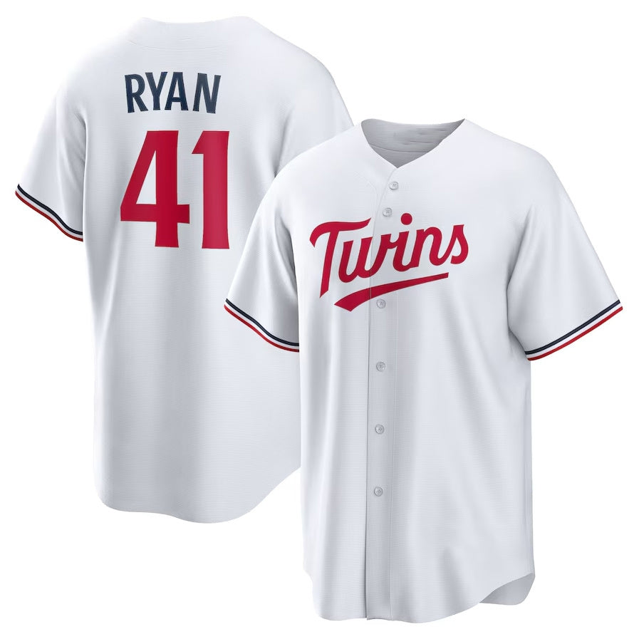 Custom #41 White MIN Baseball Shirt Top