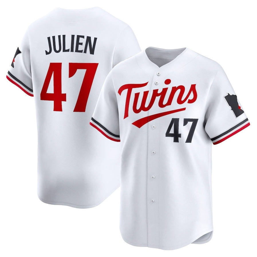 Custom #47 White MIN Baseball Shirt Top