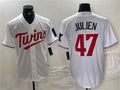 Custom #47 White MIN Baseball Shirt Top