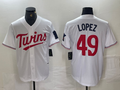 Custom #49 White MIN Baseball Shirt Top
