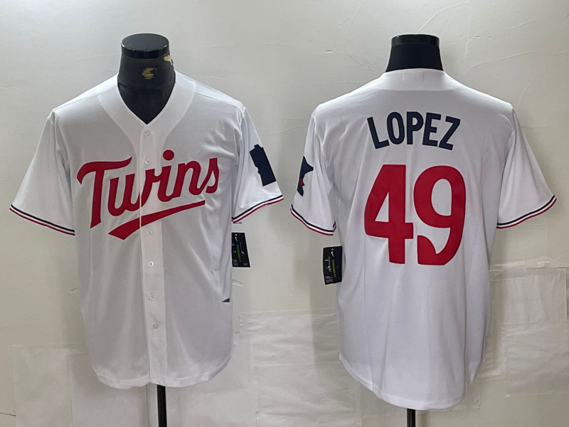 Custom #49 White MIN Baseball Shirt Top