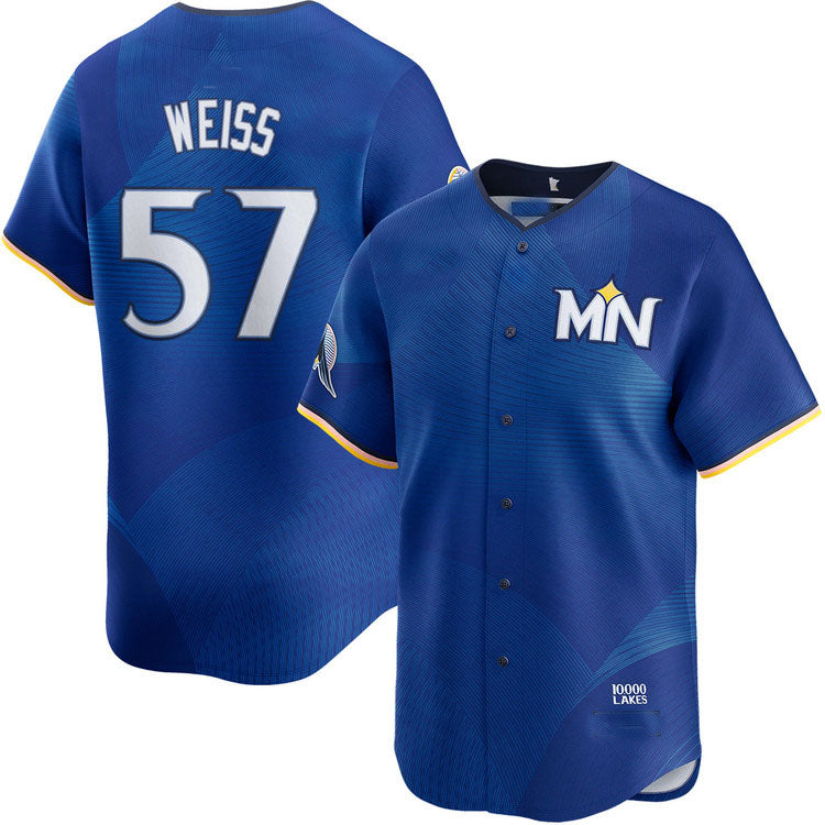 Custom #57 City Connect MIN Baseball Shirt Top
