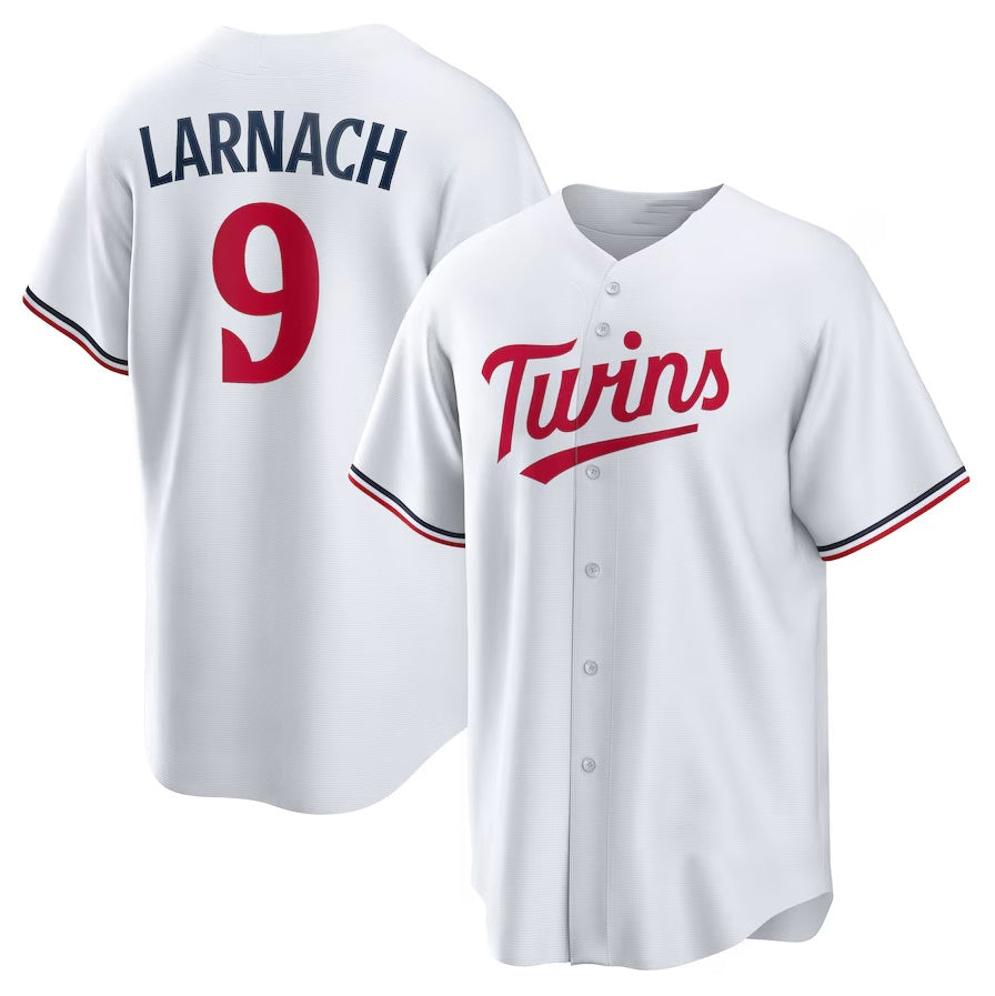 Custom #9 White MIN Baseball Shirt Top