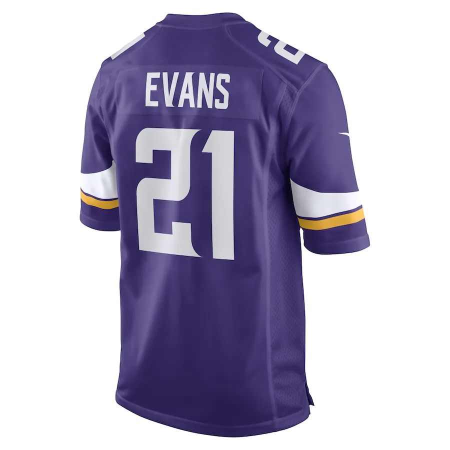 Custom #21 Purple MIN Football Shirt Top