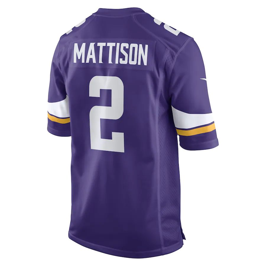Custom #2 Purple MIN Football Shirt Top