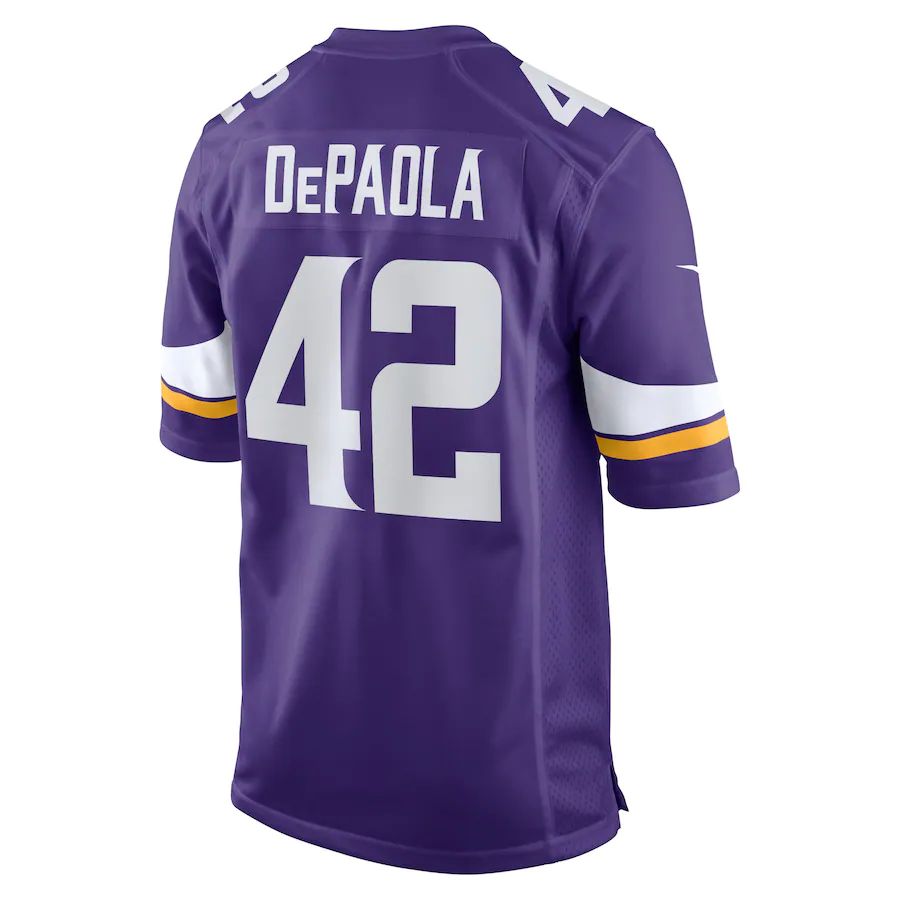 Custom #42 Purple MIN Football Shirt Top