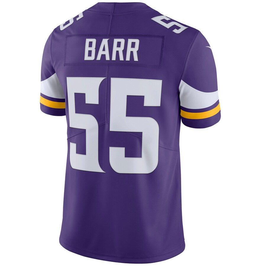 Custom #55 Purple MIN Football Shirt Top