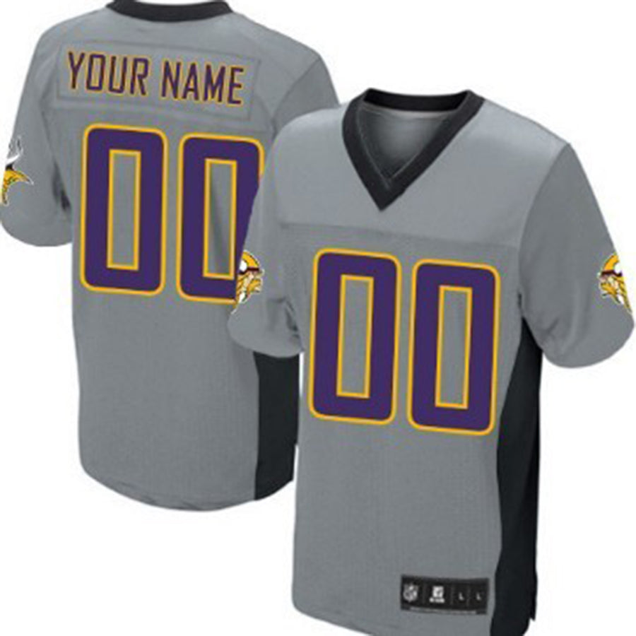 Custom Gray MIN Football Shirt Top