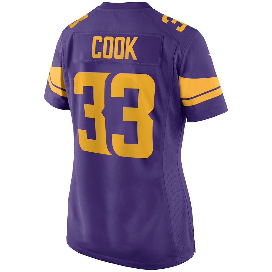 Custom #33 Purple MIN Football Shirt Top