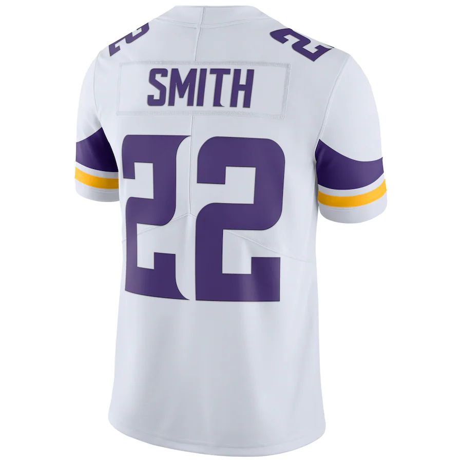 Custom #22 White MIN Football Shirt Top