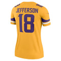 Custom #18 Gold MIN Football Shirt Top