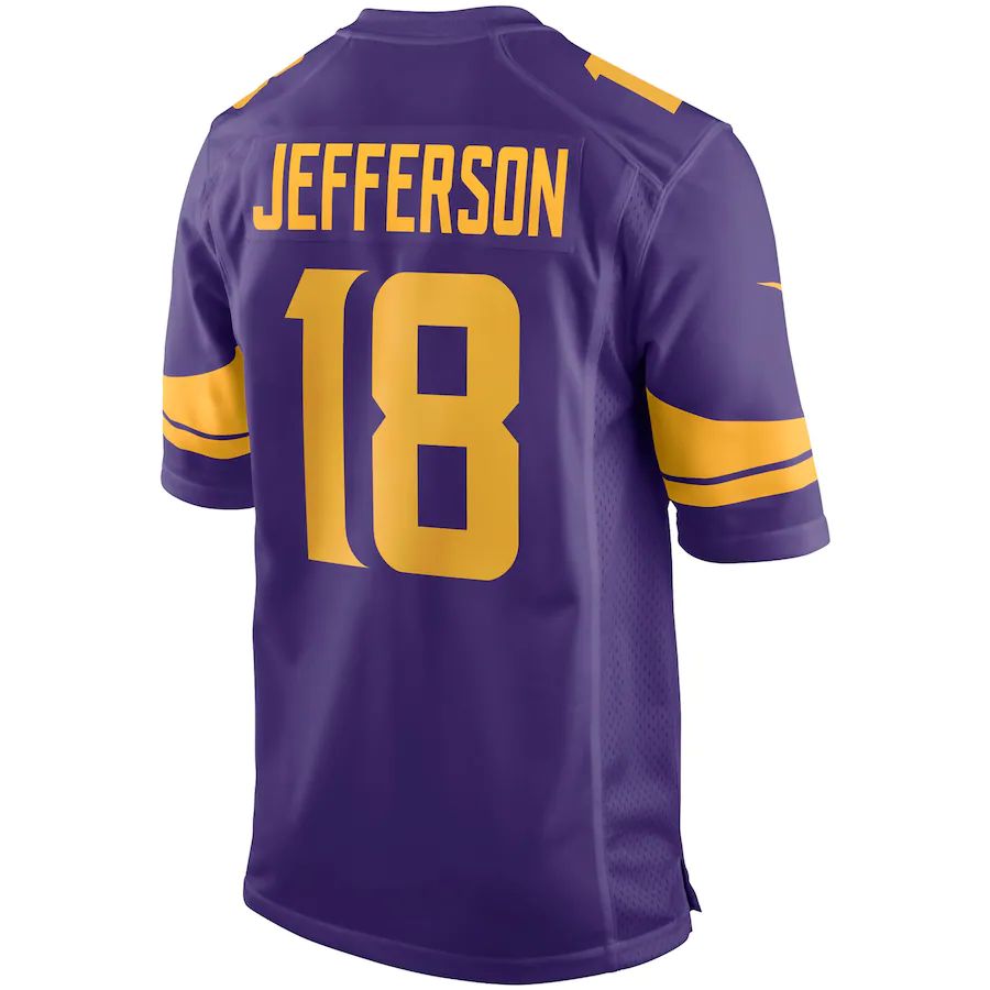 Custom #18 Purple MIN Football Shirt Top