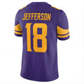 Custom #18 Purple MIN Football Shirt Top