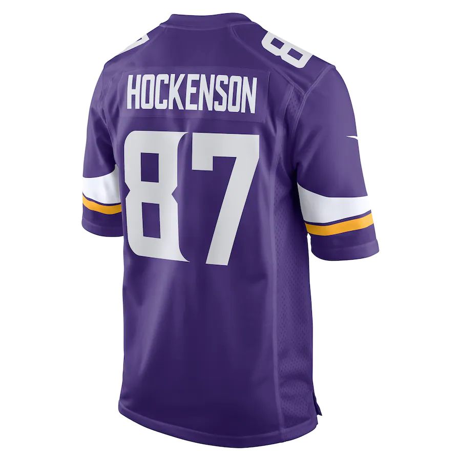 Custom #87 Purple MIN Football Shirt Top