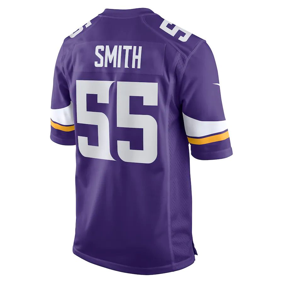 Custom #55 Purple MIN Football Shirt Top