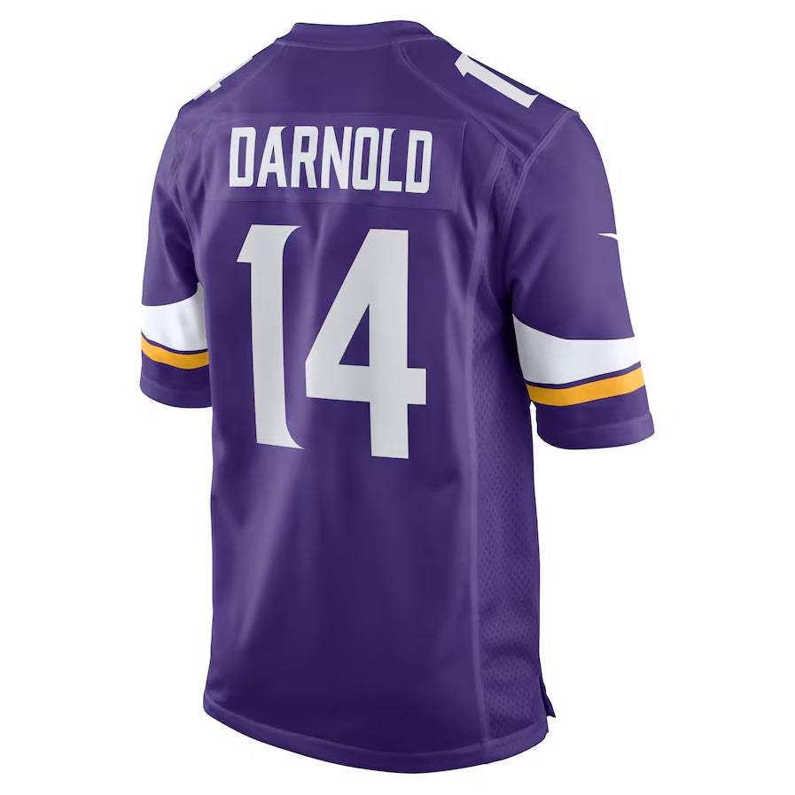 Custom #14 Purple MIN Football Shirt Top