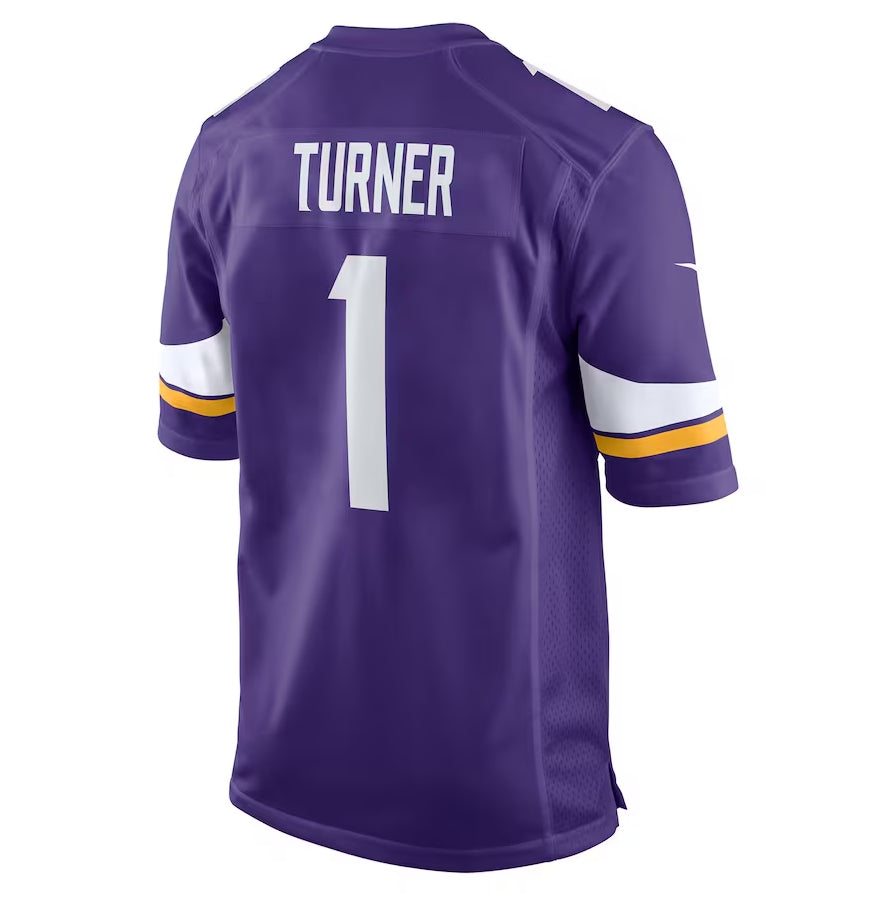 Custom #1 Purple 2024 MIN Football Shirt Top
