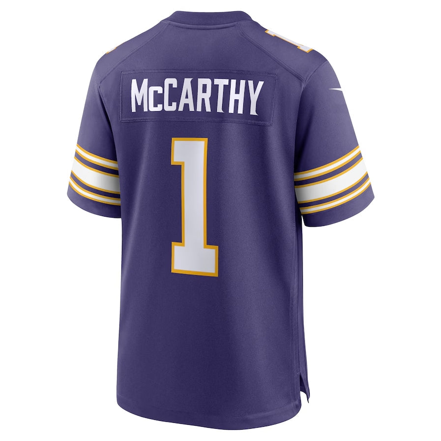 Custom #1 Purple 2024 MIN Football Shirt Top