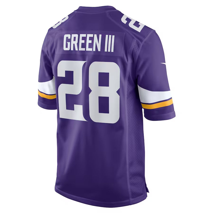 Custom #28 Green MIN Football Shirt Top