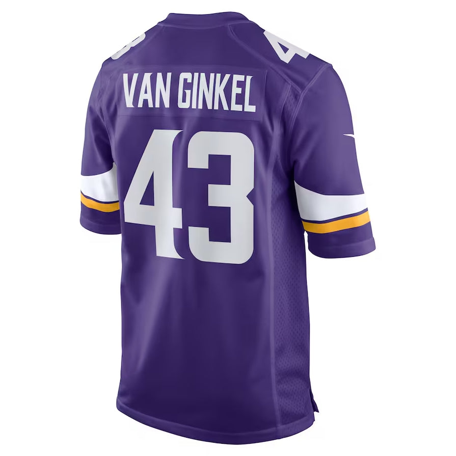 Custom #43 Purple MIN Football Shirt Top
