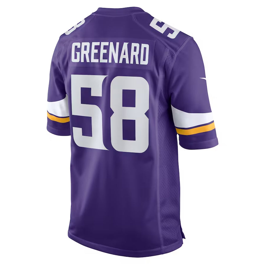 Custom #58 Purple MIN Football Shirt Top