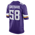 Custom #58 Purple MIN Football Shirt Top