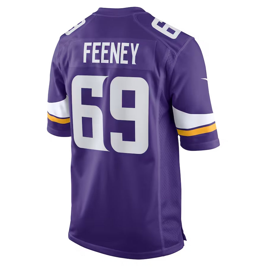 Custom #69 Purple MIN Football Shirt Top