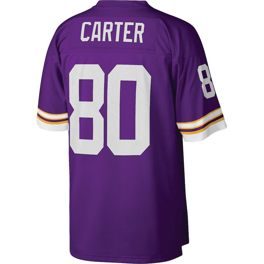 Custom #80 Purple MIN Football Shirt Top
