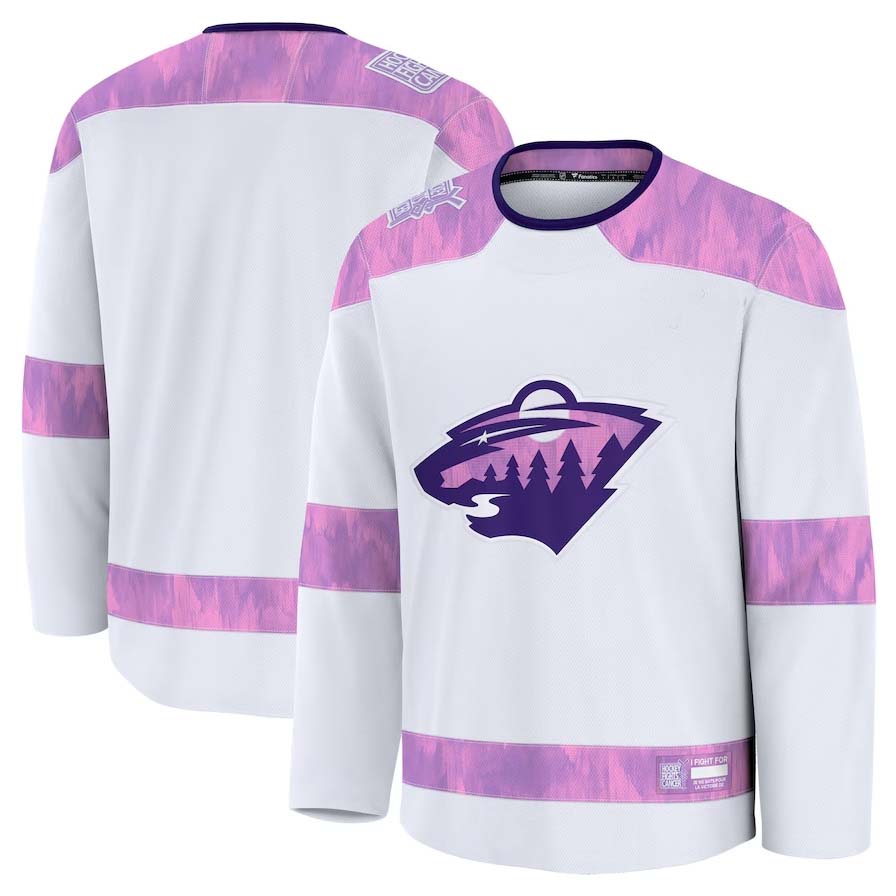Custom White 2024 MIN Hockey Shirt Top