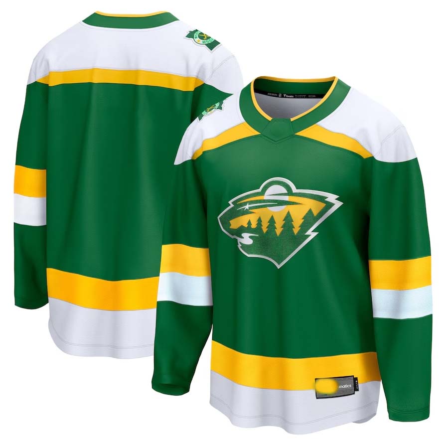 Custom Green MIN Hockey Shirt Top