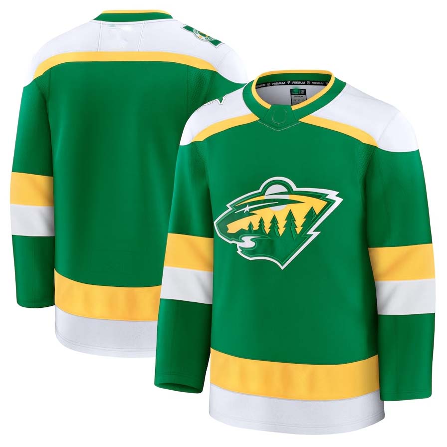 Custom Green MIN Hockey Shirt Top