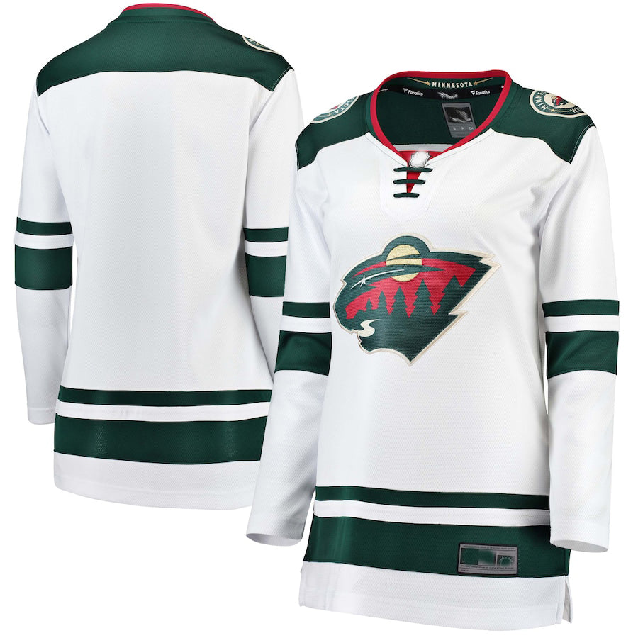 Custom White MIN Hockey Shirt Top